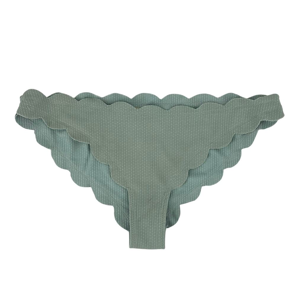 Marysia Swim Women's M Green Antibes Bandeau Bikini Scalloped Strapless NWOT - Picture 6 of 9